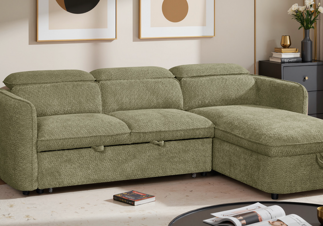 Capri Sofa Bed Green Universal Corner