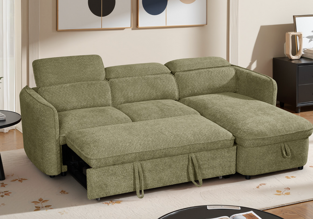 Capri Sofa Bed Green Universal Corner