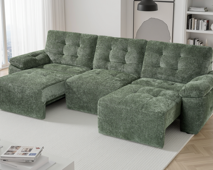 Dallas 3 Seater Electric Sofa Bed In Green