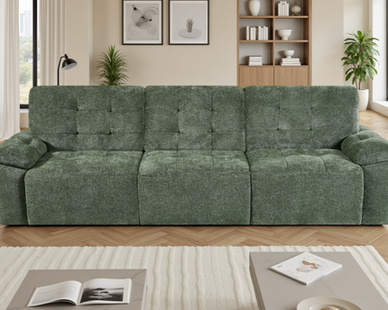 Dallas 3 Seater Electric Sofa Bed In Green