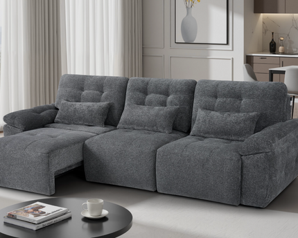 Dallas 3 Seater Electric Sofa Bed In Grey