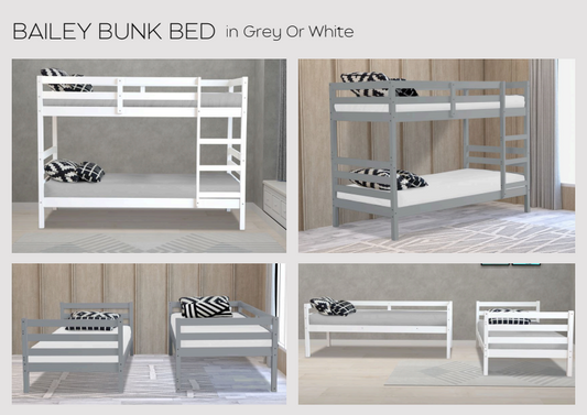 Bailey Bunk Bed Bundle - 2 Colours Available