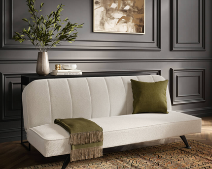 Burlington 3 Seat Sofa Bed In Ivory Boucle