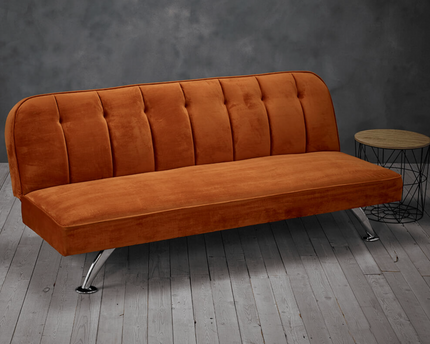 Brighton 3 Seat Sofa Bed In Orange