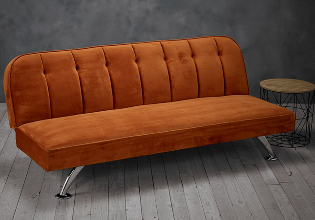Brighton 3 Seat Sofa Bed In Orange