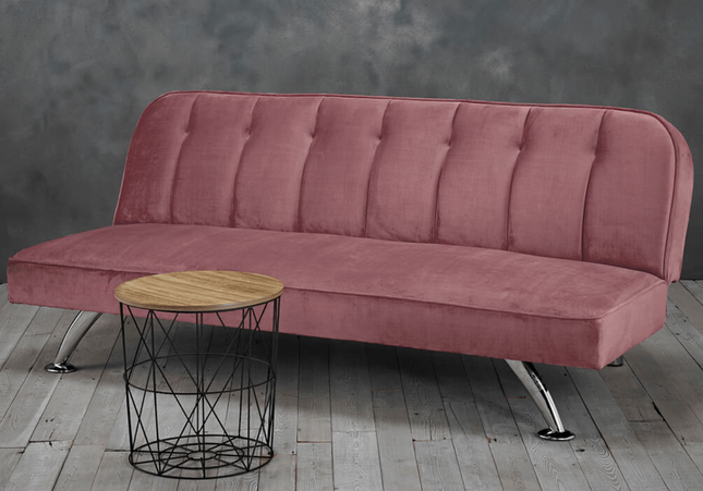 Brighton 3 Seat Sofa Bed In Pink