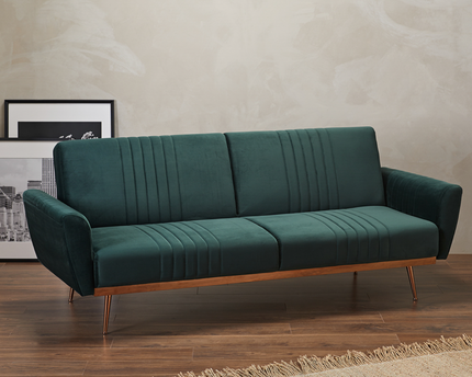 Nico 3 Seat Sofa Bed In Green