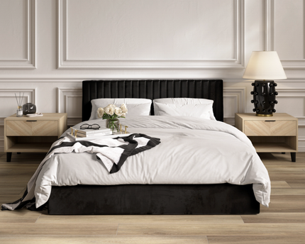 Berlin Ottoman Bed Frame -Super King In Black