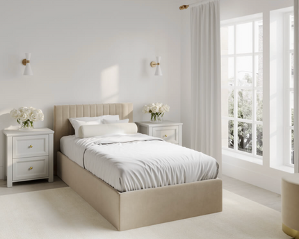 Berlin Ottoman Bed Frame Single In Beige