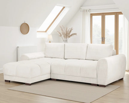 Azzuro Universal Corner Sofa Bed – Cream
