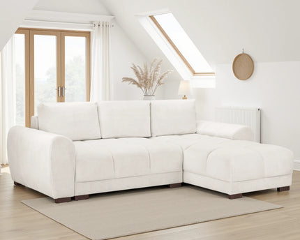 Azzuro Universal Corner Sofa Bed – Cream
