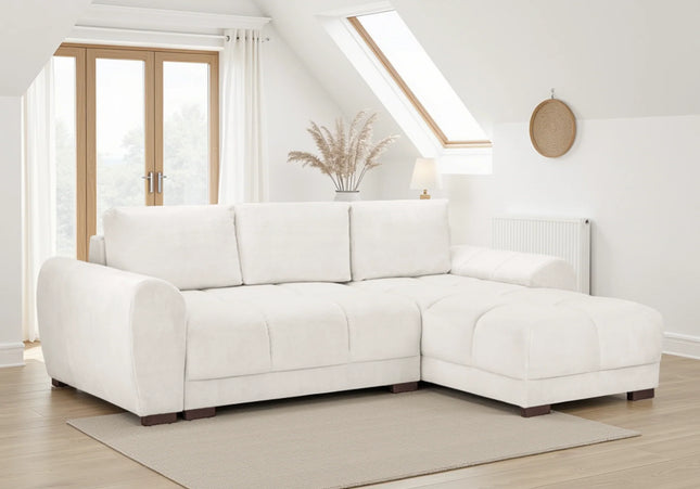 Azzuro Universal Corner Sofa Bed – Cream