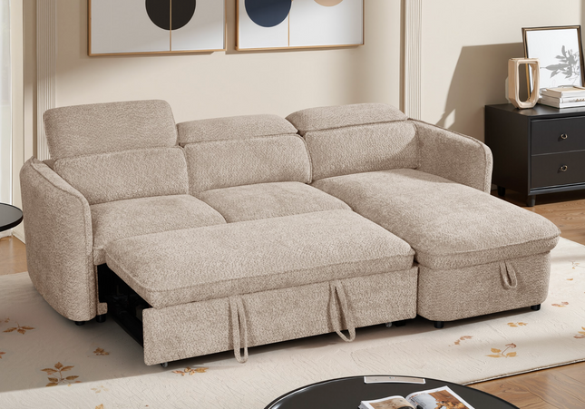 Capri Sofa Bed Beige Universal Corner