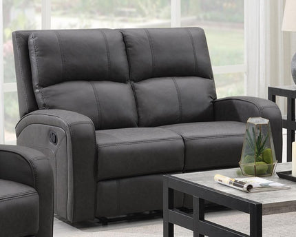 Silverton 2 Seater Manual Recliner Sofa – Dark Grey