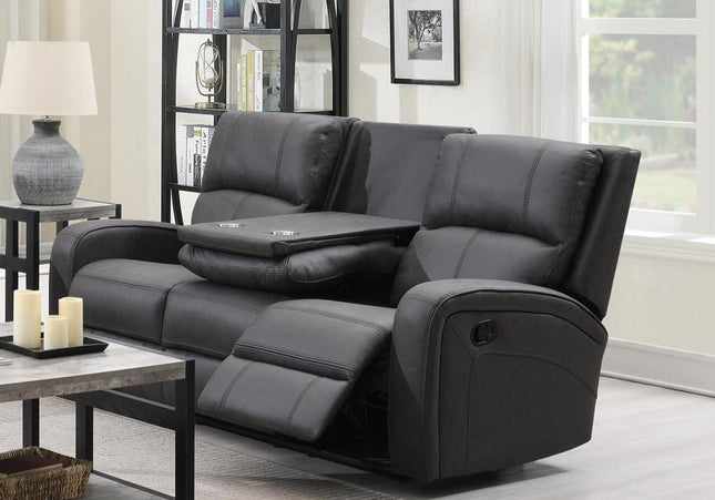 Silverton 3 Seater Manual Recliner Sofa – Dark Grey