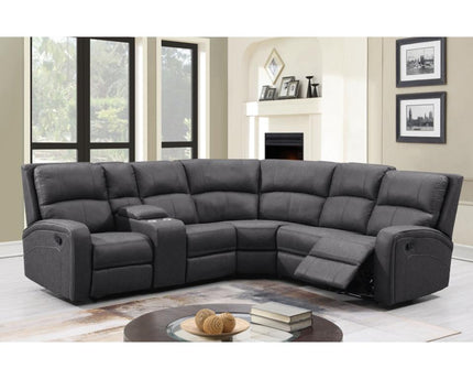 Silverton Manual Recliner Corner Sofa – Dark Grey