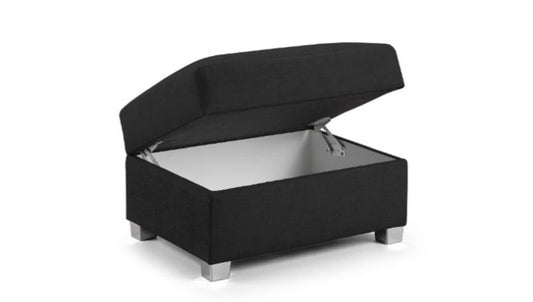 Verona Storage Foot Stool - Black