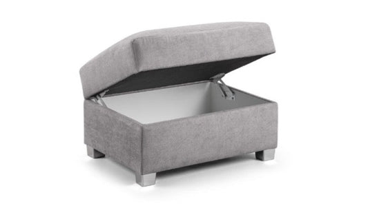 Verona Storage Foot Stool - Grey