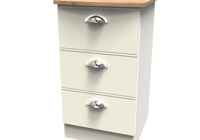 Victoria Bedroom Collection In Cream Ash With Riviera Oak Top