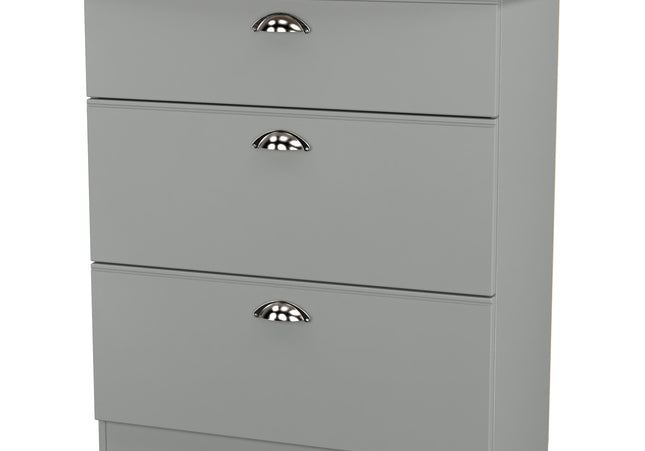 Victoria Bedroom Collection In Dusk Grey With Riviera Oak Top