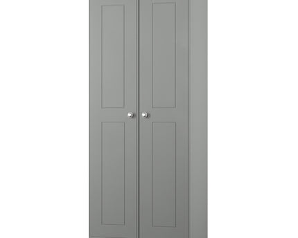 Victoria Bedroom Collection In Dusk Grey With Riviera Oak Top