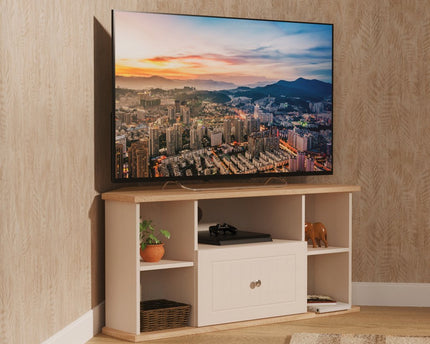 Vienna Corner TV Unit in Kashmir Ash & Bardolino Oak