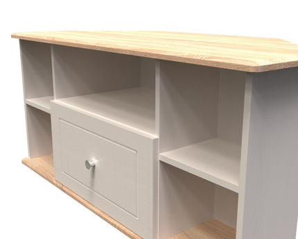 Vienna Corner TV Unit in Kashmir Ash & Bardolino Oak