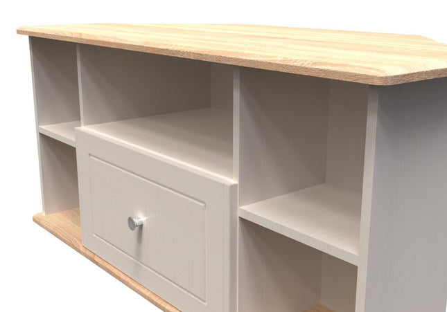 Vienna Corner TV Unit in Kashmir Ash & Bardolino Oak