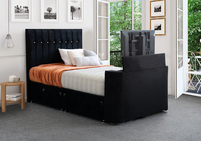 Vision Sparkle TV Double Bed Frame In Black