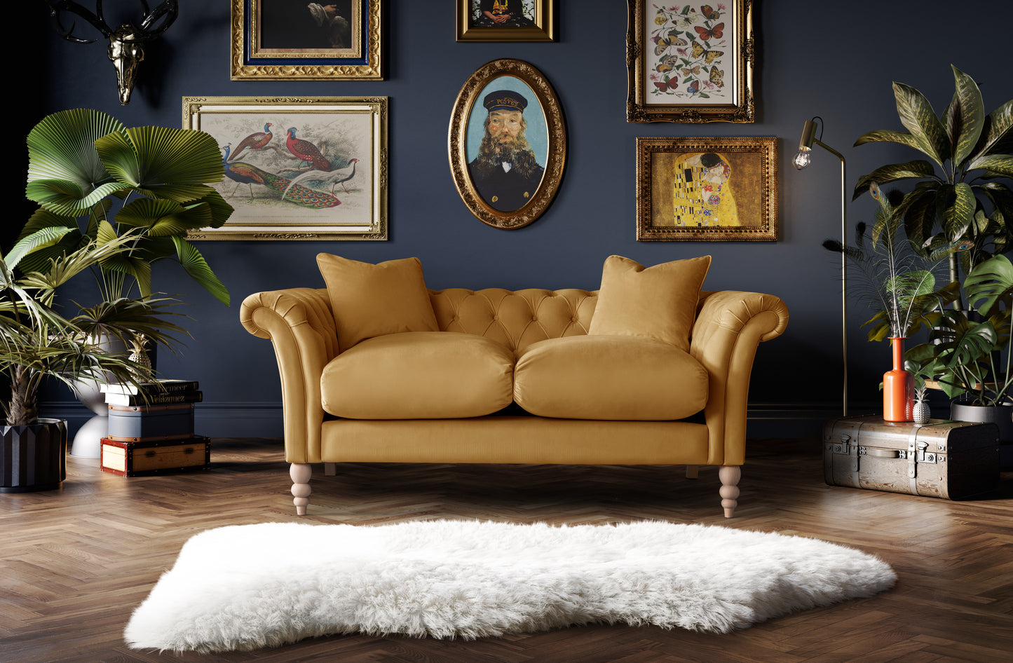 The Chesterfield - 2 Seater - Ochre