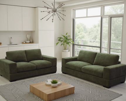 Westminster 3 and 2 Sofa Set In Forest Green