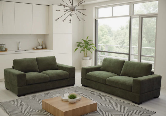 Westminster 3 and 2 Sofa Set In Forest Green