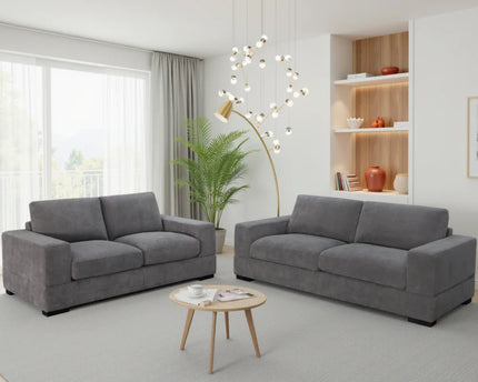 Westminster 3 and 2 Sofa Set In Grey