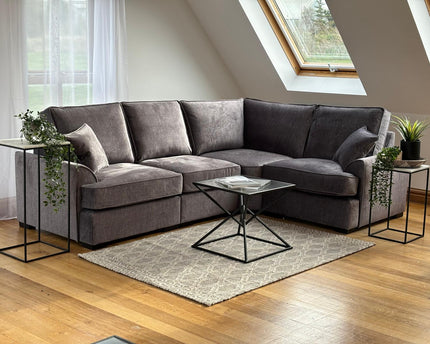 Funk Universal Corner Sofa - Grey, Seat Cushions: Removable, Back Cushions: Removable, Back Cushions: Removable, Foam-filled Seat Cushions, spacious corner design offers ample room for the whole family to sprawl out, all wrapped up in soft, easy-clean fabric.