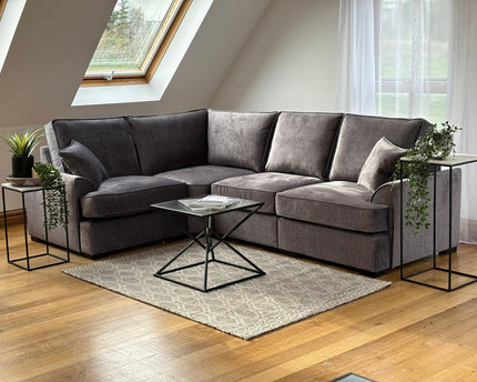 Funk Universal Corner Sofa - Grey, Seat Cushions: Removable, Back Cushions: Removable, Back Cushions: Removable, Foam-filled Seat Cushions, spacious corner design offers ample room for the whole family to sprawl out, all wrapped up in soft, easy-clean fabric.