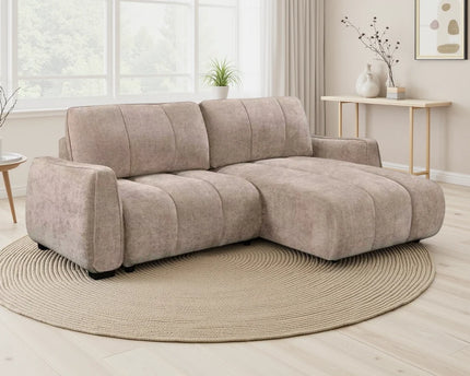 Portland Beige Universal Corner Sofa Bed