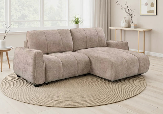 Portland Beige Universal Corner Sofa Bed