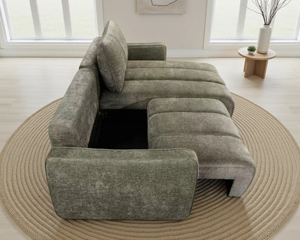 Portland Green Universal Corner Sofa Bed