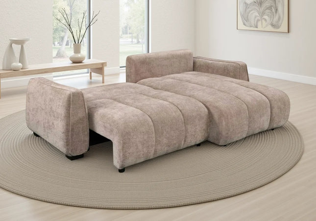 Portland Beige Universal Corner Sofa Bed