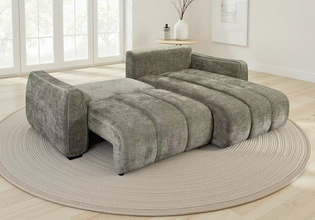 Portland Green Universal Corner Sofa Bed