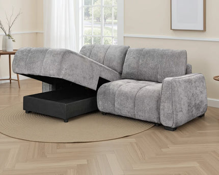 Portland Grey Universal Corner Sofa Bed
