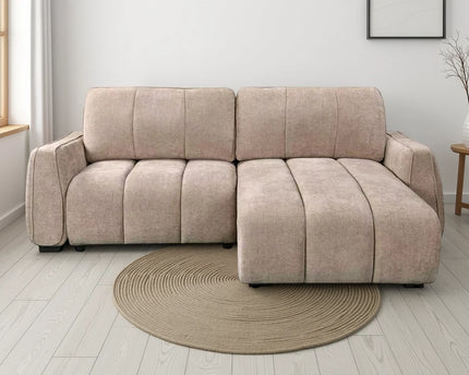 Portland Beige Universal Corner Sofa Bed