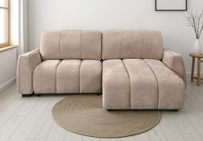 Portland Beige Universal Corner Sofa Bed