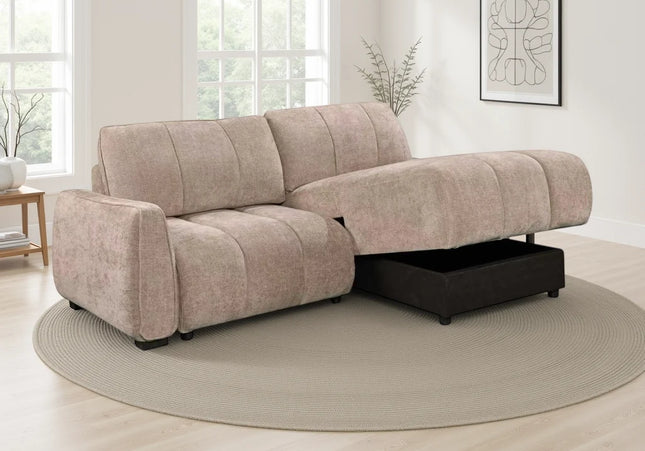 Portland Beige Universal Corner Sofa Bed