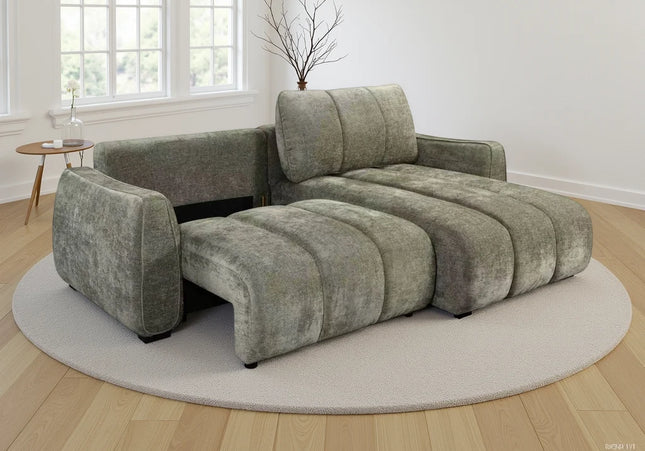 Portland Green Universal Corner Sofa Bed