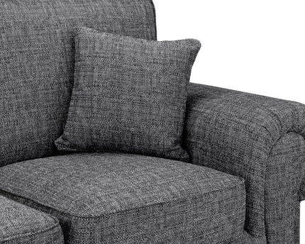 Wilcot 3+2 Seater Formal Back Sofa Set In Grey
