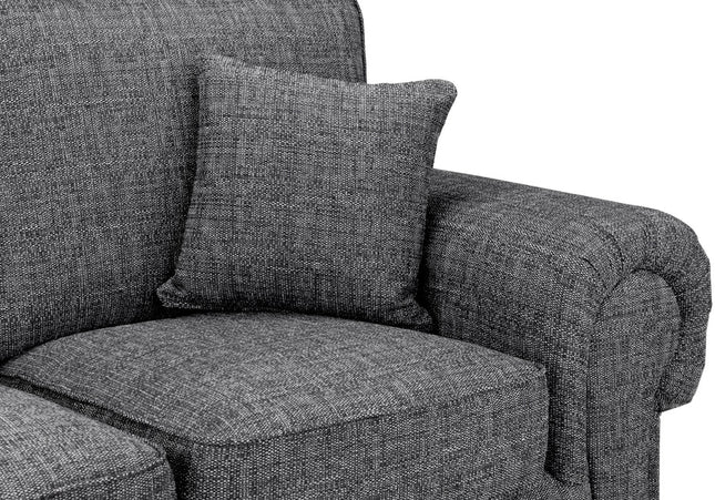 Wilcot 3+2 Seater Formal Back Sofa Set In Grey