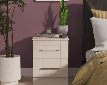 York 2 Drawer Bedside Tablein Kashmir Ash