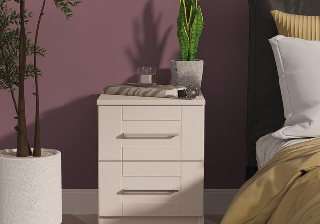 York 2 Drawer Bedside Tablein Kashmir Ash