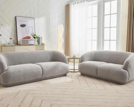 Ariana 3+2 Seat Sofa Set In Taupe Boucle